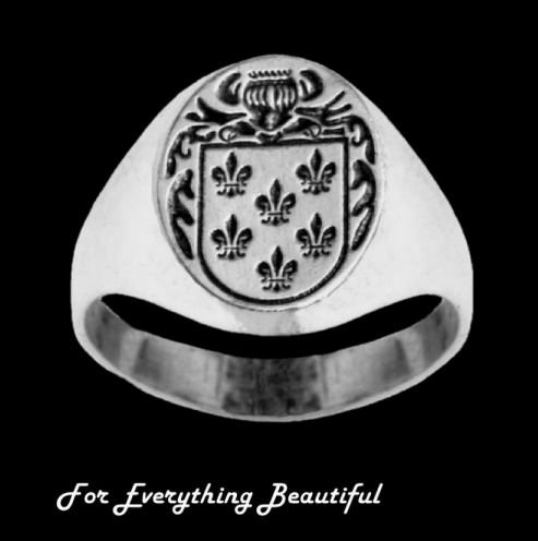 Image 0 of Earl Series Irish Surname Coat of Arms Sterling Silver Mens Ring
