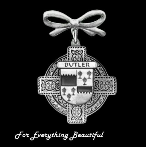 Image 0 of Celtic Cross Bow Irish Coat of Arms Stylish Pewter Brooch