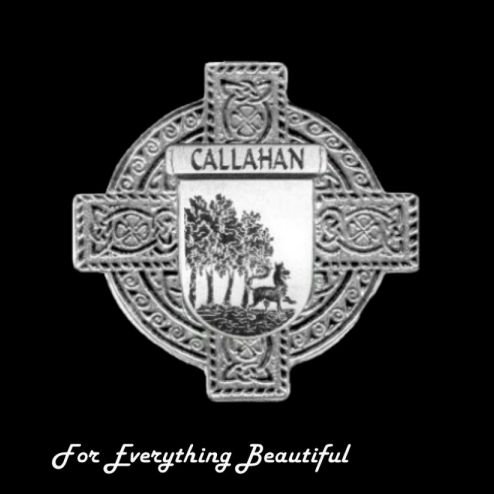 Image 0 of Celtic Cross Irish Coat of Arms Sterling Silver Brooch