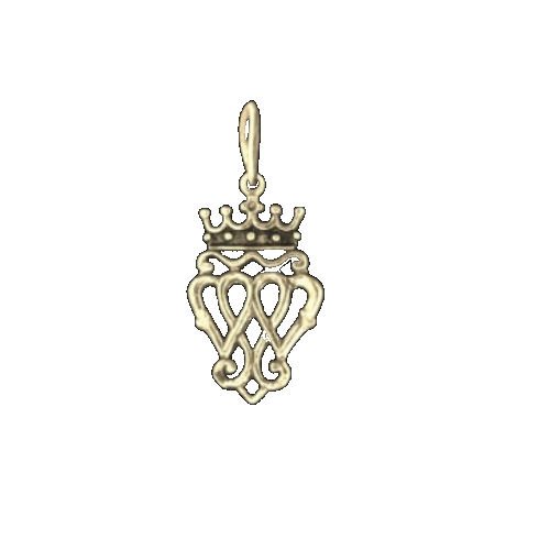 Image 1 of Queen Mary Design Luckenbooth Tiny 10K Yellow Gold Charm