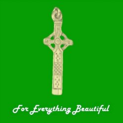 Celtic Cross Themed 9K Yellow Gold Charm