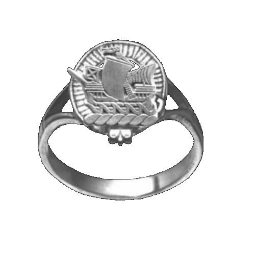Image 1 of Clan Badge No Motto Small Clan Crest Sterling Silver Ladies Ring