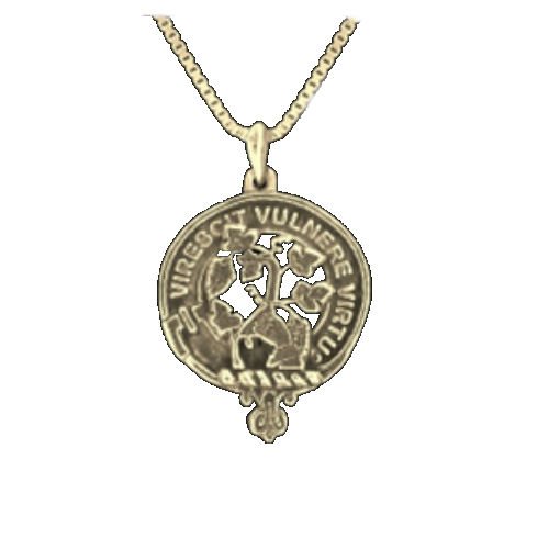 Image 1 of Clan Crest Small Clan Badge 10K Yellow Gold Pendant 