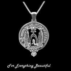 Clan Crest Large Clan Badge Sterling Silver Pendant 