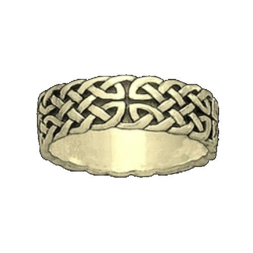 Image 1 of Celtic Interlace Endless 10K Yellow Gold Mens Ring Wedding Band