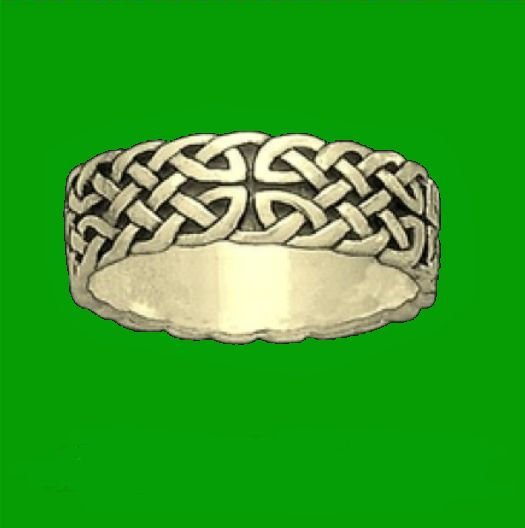 Image 0 of Celtic Interlace Endless 10K Yellow Gold Mens Ring Wedding Band