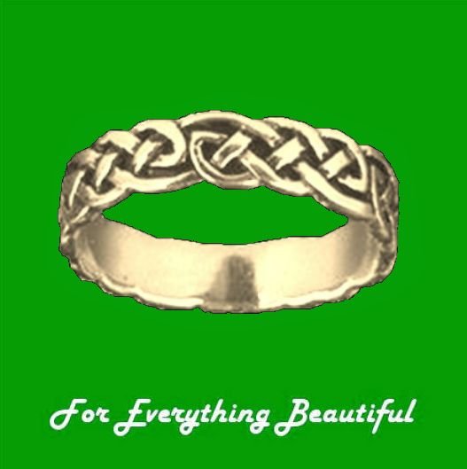 Image 0 of Celtic Interlinked Endless Simple 14K Yellow Gold Ladies Ring Wedding Band 
