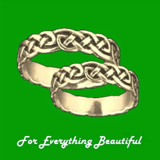 Image 2 of Celtic Interlinked Endless Simple 14K Yellow Gold Ladies Ring Wedding Band 
