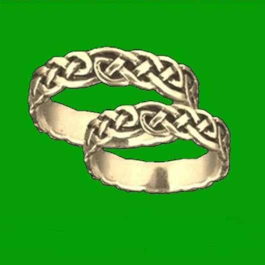 Image 2 of Celtic Interlinked Endless Simple 10K Yellow Gold Ladies Ring Wedding Band 