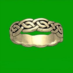 Celtic Interlace Knotwork 10K Yellow Gold Mens Ring Wedding Band 