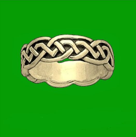 Image 0 of Celtic Interlinked Knot 10K Yellow Gold Ladies Ring Wedding Band 