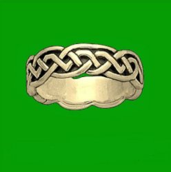 Celtic Interlinked Knot 10K Yellow Gold Ladies Ring Wedding Band 