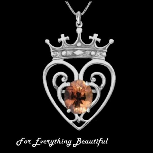 Image 0 of Queen Mary Design Topaz Luckenbooth Large Sterling Silver Pendant