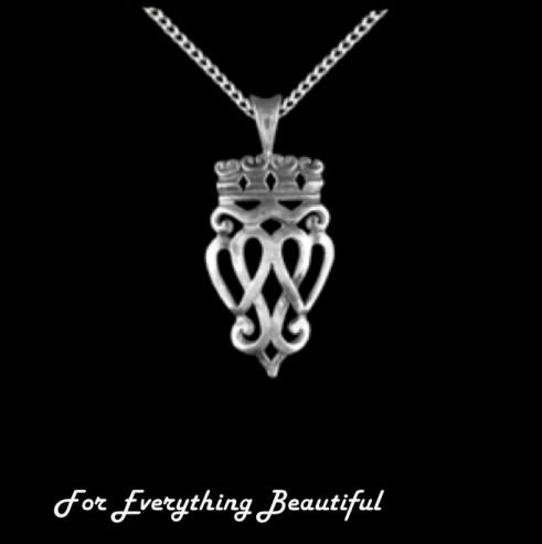Image 0 of Art Deco Luckenbooth Medium Sterling Silver Pendant