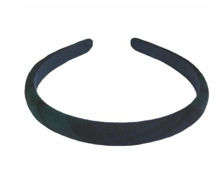 Image 1 of Black Watch Modern Tartan Lightweight Fabric Narrow Hair Band Headband
