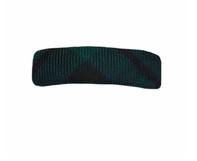 Image 1 of Black Watch Modern Tartan Lightweight Fabric Straight Bar Small Hairclip