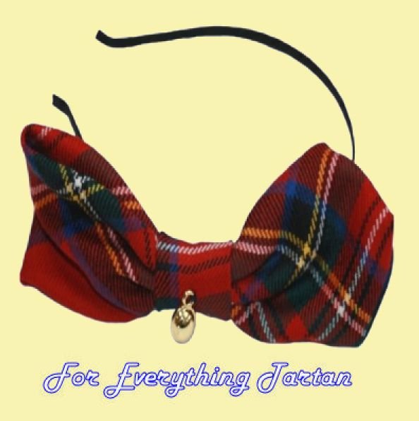 Image 0 of Royal Stewart Modern Tartan Lightweight Fabric Bow Hair Band Headband