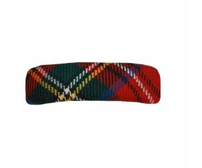 Image 1 of Royal Stewart Modern Tartan Lightweight Fabric Straight Bar Small Hairclip