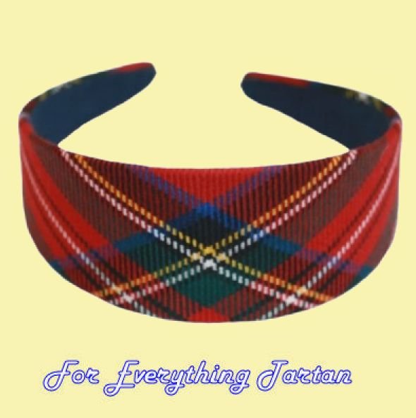 Image 0 of Royal Stewart Modern Tartan Lightweight Fabric Wide Hair Band Headband