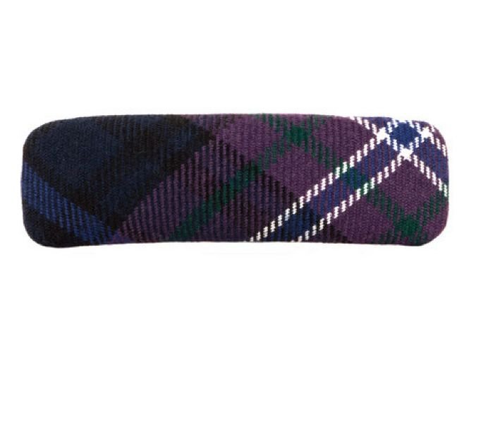 Image 1 of Scotland Forever Modern Tartan Lightweight Fabric Straight Bar Medium Hairclip