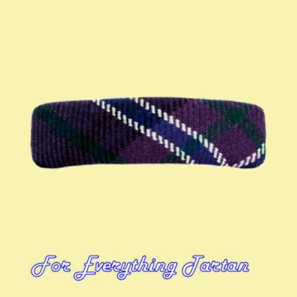 Image 0 of Scotland Forever Modern Tartan Lightweight Fabric Straight Bar Small Hairclip