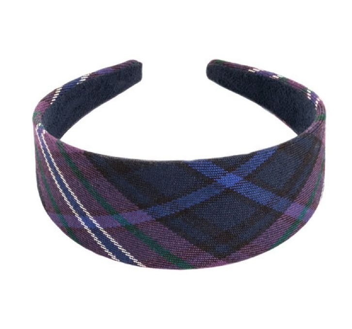 Image 1 of Scotland Forever Modern Tartan Lightweight Fabric Wide Hair Band Headband
