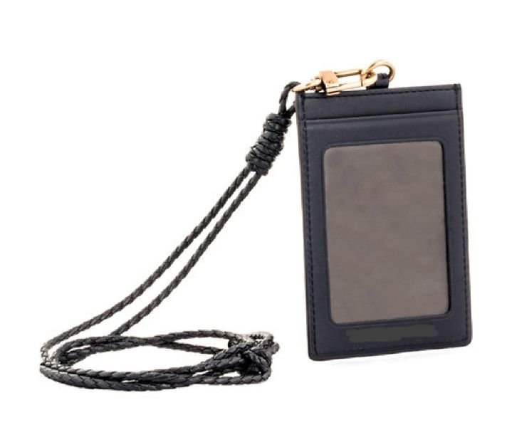 Image 3 of Black Watch Modern Tartan Lightweight Fabric Leather Luggage Address Tag