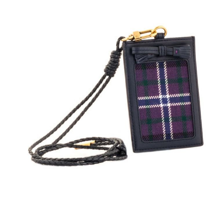 Image 1 of Scotland Forever Modern Tartan Lightweight Fabric Leather Luggage Address Tag