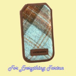 Ferniehirst Tweed Check Fabric Leather Mobile Phone Case Protector