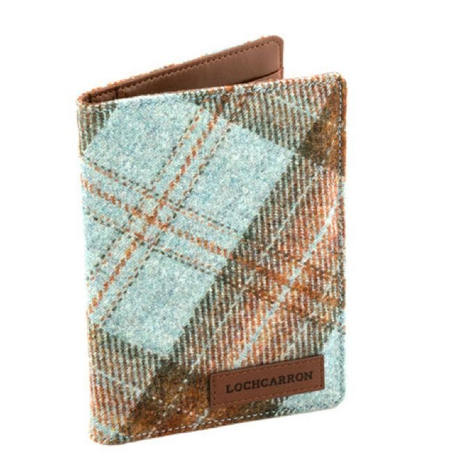 Image 1 of Ferniehirst Tweed Check Fabric Leather Credit Card Holder Wallet