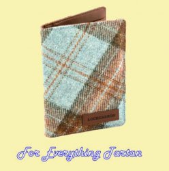 Ferniehirst Tweed Check Fabric Leather Credit Card Holder Wallet