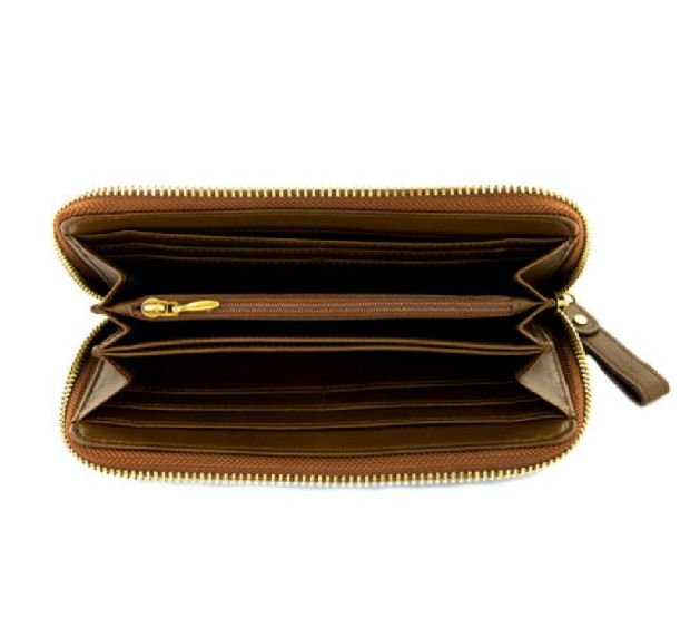 Image 3 of Ferniehirst Tweed Check Fabric Leather Large Ladies Purse Wallet