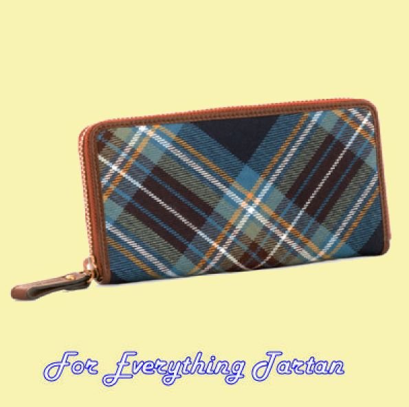 Image 0 of Holyrood Modern Tartan Fabric Leather Large Ladies Purse Wallet