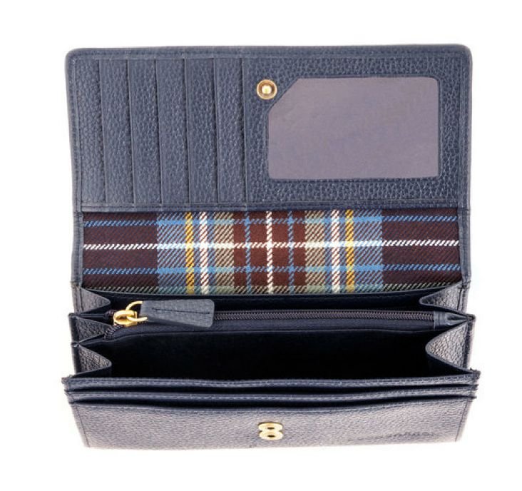 Image 5 of Holyrood Modern Tartan Fabric Leather Medium Ladies Purse Wallet