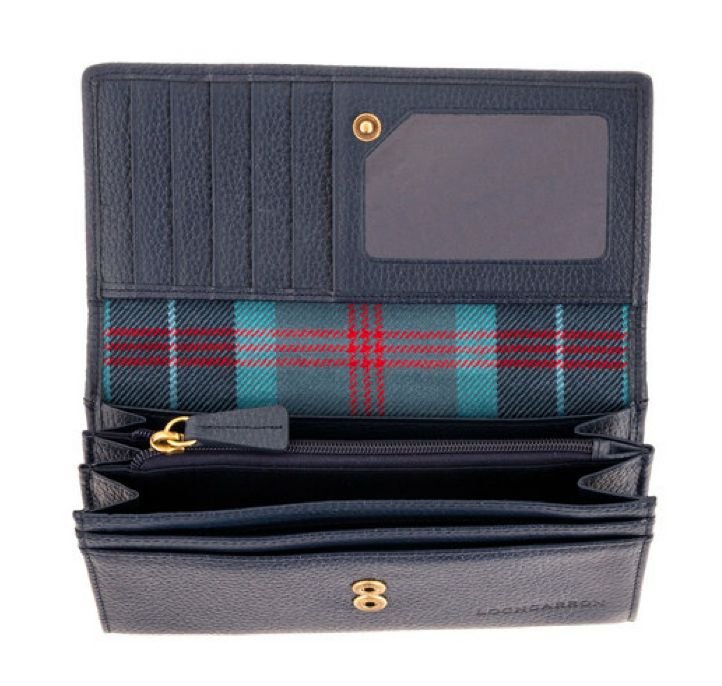 Image 5 of Lochness Tartan Fabric Leather Medium Ladies Purse Wallet