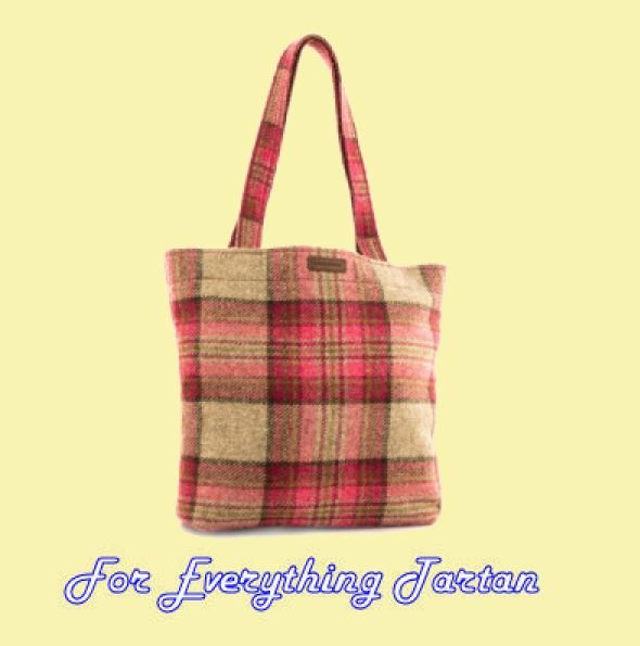 Image 2 of Norham Tweed Check Fabric Large Ladies Shopper Bag