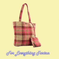 Norham Tweed Check Fabric Large Ladies Shopper Bag