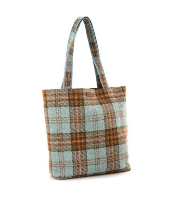 Image 3 of Ferniehirst Tweed Check Fabric Large Ladies Shopper Bag