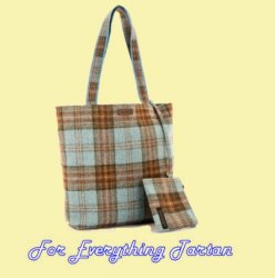 Ferniehirst Tweed Check Fabric Large Ladies Shopper Bag