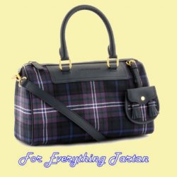 Scotland Forever Modern Tartan Fabric Leather Small Ladies Handbag