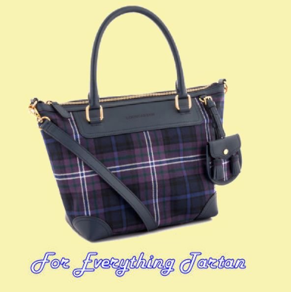 Image 0 of Scotland Forever Modern Tartan Fabric Leather Medium Ladies Handbag