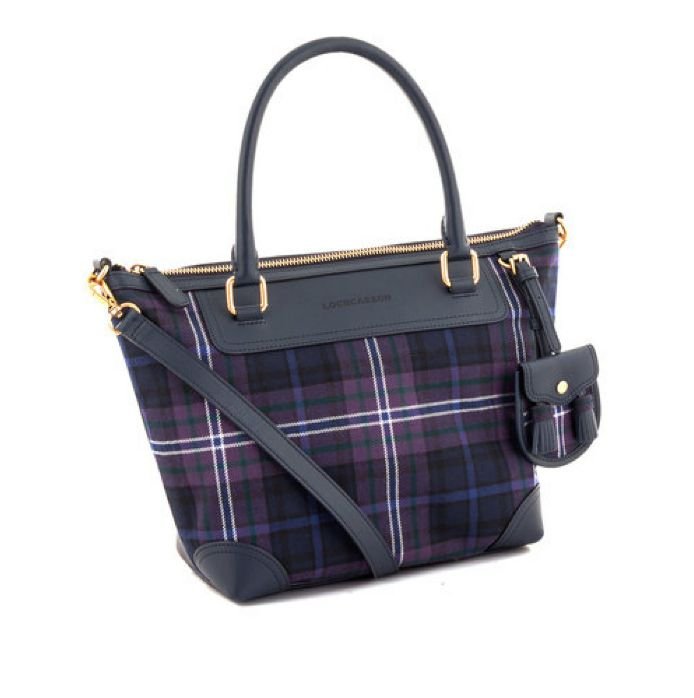 Image 1 of Scotland Forever Modern Tartan Fabric Leather Medium Ladies Handbag