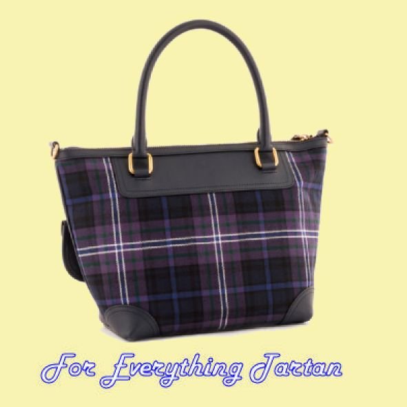 Image 2 of Scotland Forever Modern Tartan Fabric Leather Medium Ladies Handbag