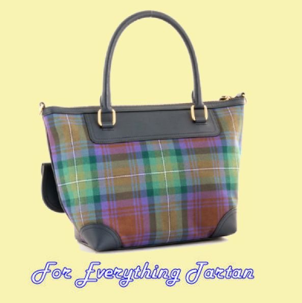 Image 2 of Isle Of Skye Tartan Fabric Leather Medium Ladies Handbag