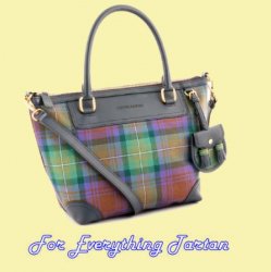 Isle Of Skye Tartan Fabric Leather Medium Ladies Handbag