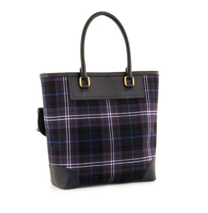 Image 3 of Scotland Forever Modern Tartan Fabric Leather Large Ladies Handbag