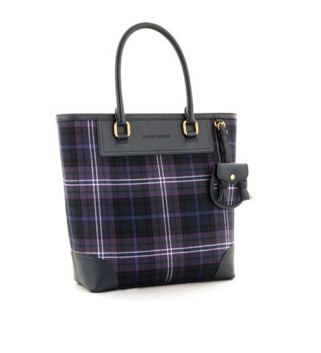 Image 1 of Scotland Forever Modern Tartan Fabric Leather Large Ladies Handbag