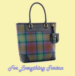 Isle of Skye Tartan Fabric Leather Large Ladies Handbag