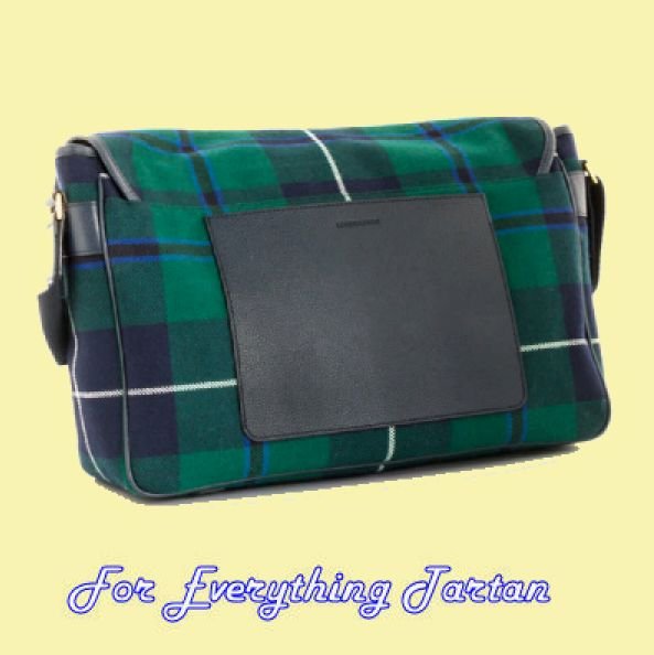 Image 2 of Douglas Modern Tartan Fabric Leather Large Satchel Shoulder Bag