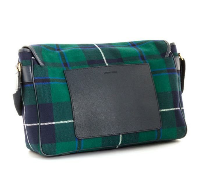 Image 3 of Douglas Modern Tartan Fabric Leather Large Satchel Shoulder Bag